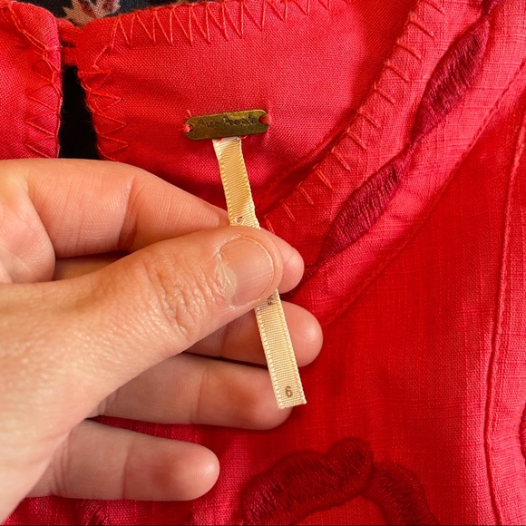 Free People birds of a feather embroidered mini dress size 6 - Picture 14 of 14